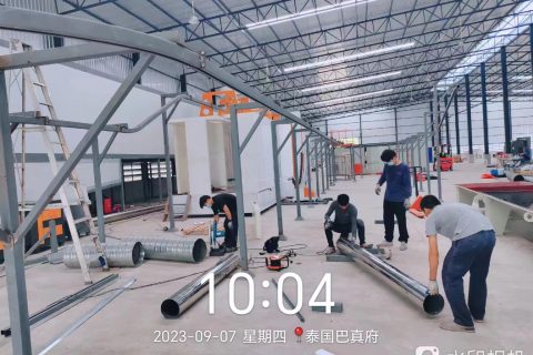 僅26天,新月為泰國工廠定制的鈑金噴涂線完成安裝！